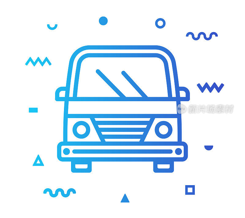 Car Service Line Style Icon Design